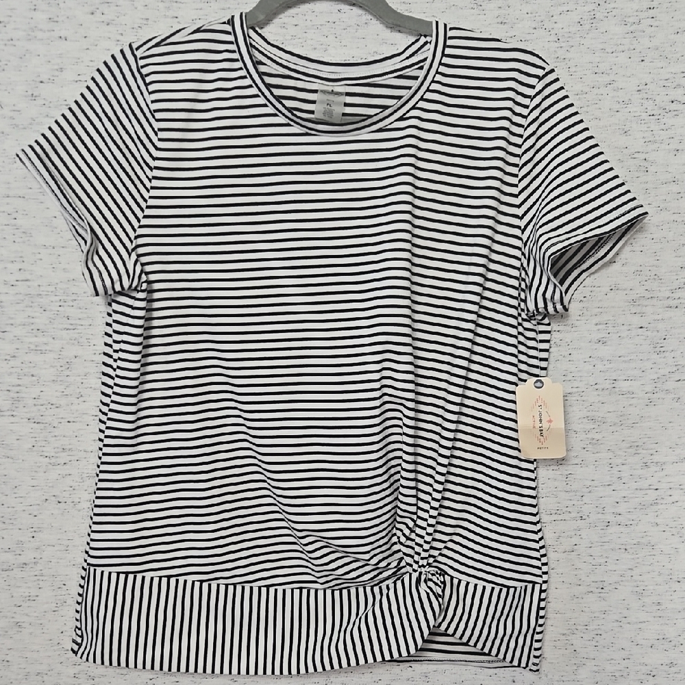 NWT Striped Black and White Women's Top